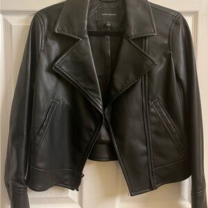 Banana Republic Black Vegan Leather Jacket